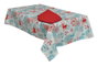 DKD Home Decor Set de Manteles de 5 Piezas Azul Celeste y Rojo para 4 Servicios