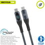 muvit for change cable Tipo C a Tipo C 100W con pantalla LCD gris