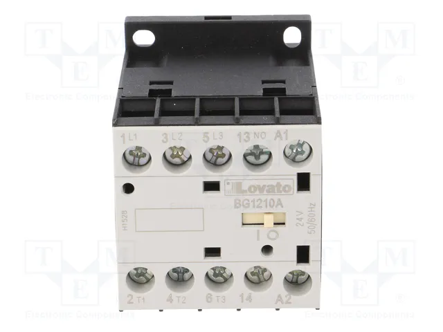 LOVATO ELECTRIC Contactor BG 3-polar 12A 24VAC