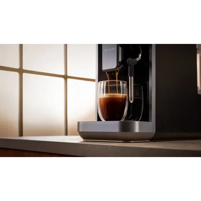 Cecotec Cremaet Lungo Steam Cafetera Espresso con Molinillo 19 Bares 280g 2L 5 Bebidas Negra AABXM67631