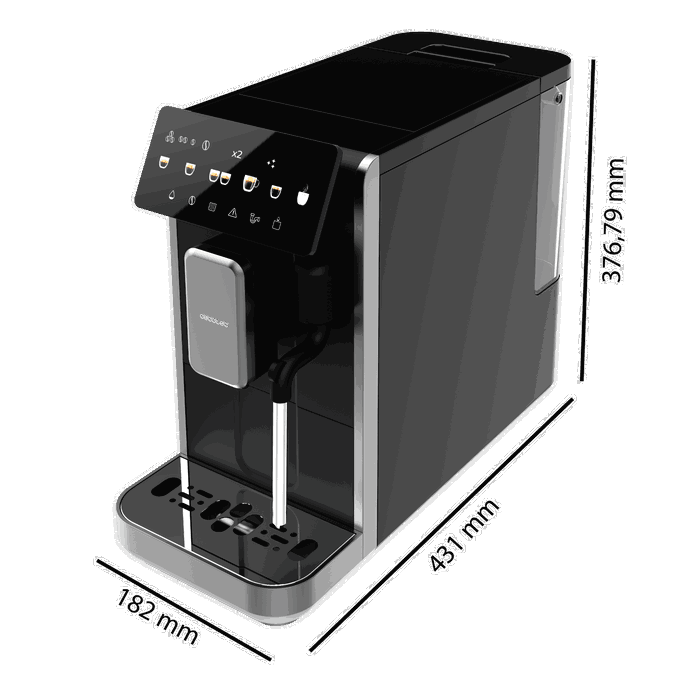 Cecotec Cremmaet Lungo Steam Negra Cecotec Cremmaet Lungo Steam Negra