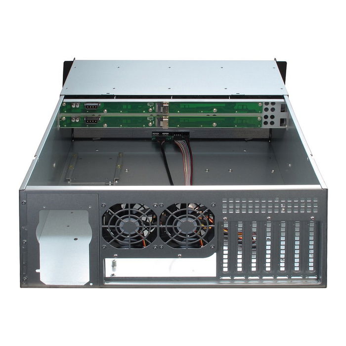 Inter-Tech 4U-4408 Servidor Rack 4U Montaje en Rack Negro Plata