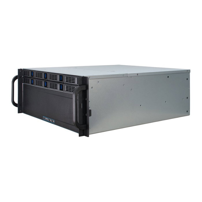 Inter-Tech 4U-4408 Servidor Rack 4U Montaje en Rack Negro Plata