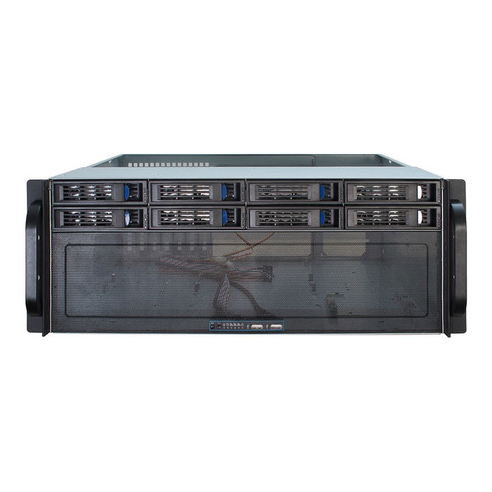Inter-Tech 4U-4408 Servidor Rack 4U Montaje en Rack Negro Plata