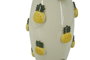 DKD Home Decor Jarrón de Gres con Relieve Amarillo