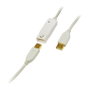 LogiLink USB Repeater 12m USB 2.0 Blanco