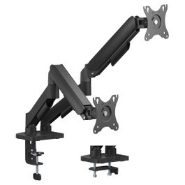 Equip 650131 Soporte Escritorio para 2 Monitores 17"-32" 30kg Gas Spring Negro