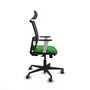 PIQUERAS Y CRESPO Silla de oficina Yunquera con mecanismo Sincro/Traslack, Verde y Negro