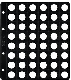 Funda Para Album De Monedas Pardo Con Alma Opaca Negra Ø 18Mm 48 Aloj. (Set de 25)