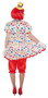 Creaciones Llopis Disfraz Adulto Payasa Tina Talla L Vestido Pantalones Gorrito