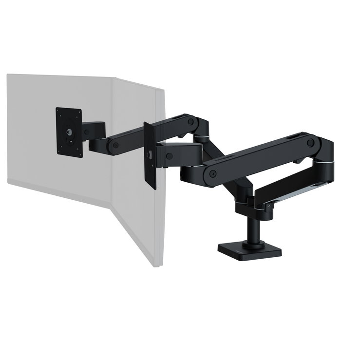 Ergotron LX Pro Series 45-686-292 Soporte doble para Monitor de Escritorio, 2 pantallas hasta 27" (68.6cm) y 10kg cada una, 100x100mm VESA, ajuste de altura/inclinación, color Negro