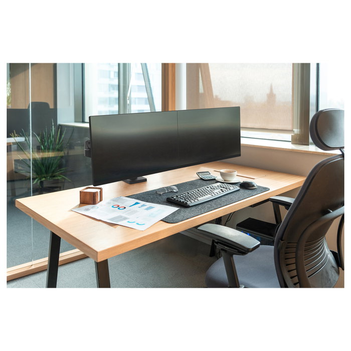 Ergotron LX Pro Series 45-686-292 Soporte doble para Monitor de Escritorio, 2 pantallas hasta 27" (68.6cm) y 10kg cada una, 100x100mm VESA, ajuste de altura/inclinación, color Negro