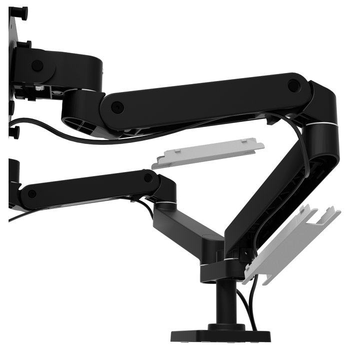 Ergotron LX Pro Series 45-686-292 Soporte doble para Monitor de Escritorio, 2 pantallas hasta 27" (68.6cm) y 10kg cada una, 100x100mm VESA, ajuste de altura/inclinación, color Negro