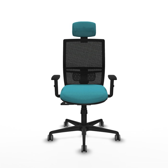 PIQUERAS Y CRESPO Silla de oficina Yunquera con mecanismo Sincro, Turquesa y Negro PIQUERAS Y CRESPO Silla de oficina Yunquera con mecanismo Sincro, Turquesa y Negro
