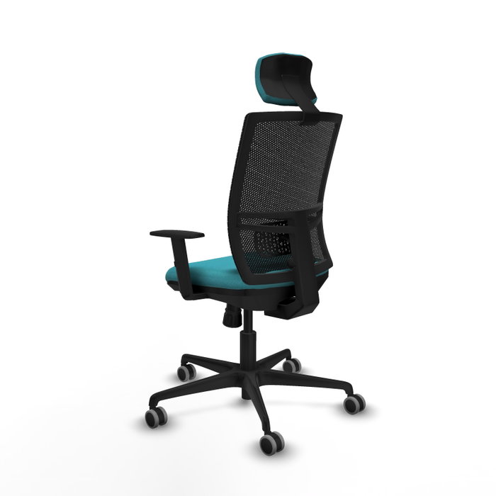 PIQUERAS Y CRESPO Silla de oficina Yunquera con mecanismo Sincro, Turquesa y Negro PIQUERAS Y CRESPO Silla de oficina Yunquera con mecanismo Sincro, Turquesa y Negro