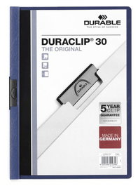 Dosier Clip Duraclip Pvc A4 2200 Pinza Metal 30H Azul Oscuro (Set de 25)