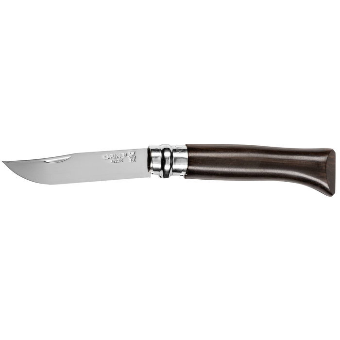 Opinel Navaja de bolsillo No. 08 de ébano negro con caja de regalo