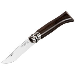 Opinel Navaja de bolsillo No. 08 de ébano negro con caja de regalo