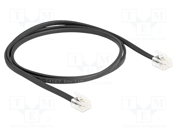 DeLOCK Cable telefónico RJ11 a RJ11 negro 1 m DeLOCK Cable telefónico RJ11 a RJ11 negro 1 m