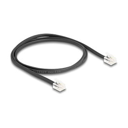 DeLOCK Cable telefónico RJ11 macho a RJ11 macho negro 1 m