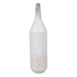 Botella Blanco Rozado Metal Decoración 15 X 15 X 60,50 cm