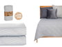 Giftdecor Colcha Cama Agua Gris 240x260 cm (Set de 4)