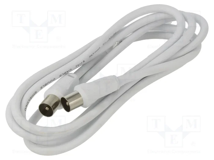 GOOBAY Cable Coaxial Concéntrico 1,5m Blanco