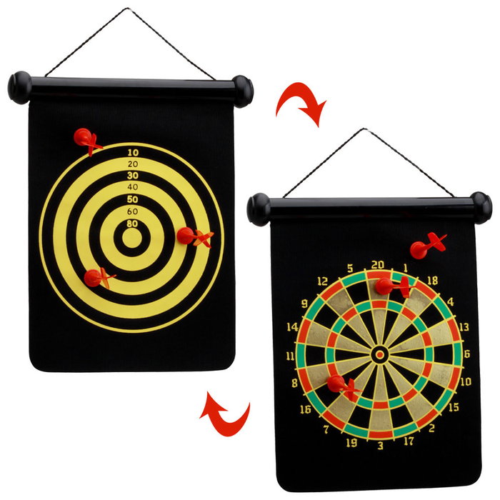 Mister Gadget Juego Dardos Magnéticos Vintage Panel Reversible 25.5x31.5 cm Con 3 Dardos Con Imán Mister Gadget Juego Dardos Magnéticos Vintage Panel Reversible 25.5x31.5 cm Con 3 Dardos Con Imán
