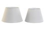 DKD Home Decor Set de 2 Pantallas de Lino Crudo E27 para Sobremesa o Pie