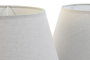 DKD Home Decor Set de 2 Pantallas de Lino Crudo E27 para Sobremesa o Pie