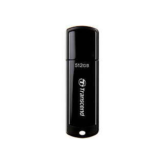 Transcend JetFlash 730 USB 3.2 Gen 1 Memoria USB 512GB, Blanco y Negro, con Tapa y Llavero