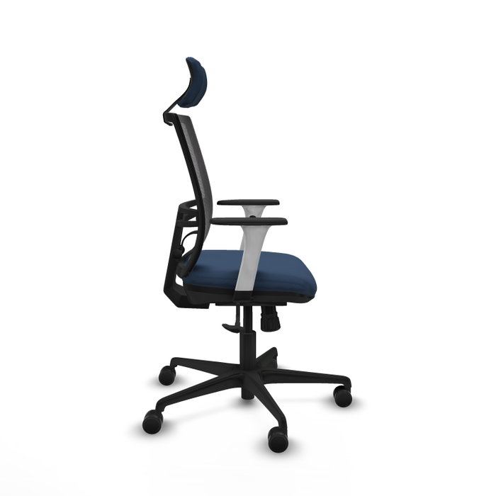 PIQUERAS Y CRESPO Silla de oficina Yunquera con mecanismo Sincro, Azul marino y Negro