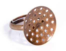 Innspiro Pack de 2 Anillos Metálicos Ajustables Dorado Envejecido