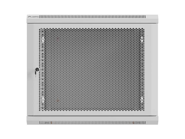 Lanberg Armario Rack de Pared 19 Polgada 9U 600x600 Gris Puertas Perforadas
