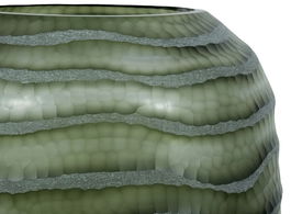 DKD Home Decor Jarrón Moderno Verde Oscuro Cristal 27 x 33 x 27 cm