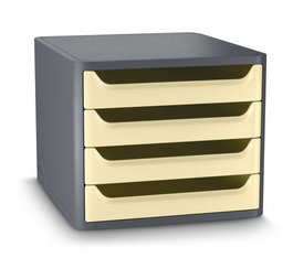 Modulo Cep 1400F First 4 Cajones Gris/Amarillo Palido