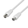 LogiLink Cable coaxial IEC/M a IEC/F, CCS, >85 dB, 2,5 m, blanco