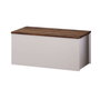 Hanah Home Baúl Florya Blanco Rústico Nogal 90x45.5x45 cm