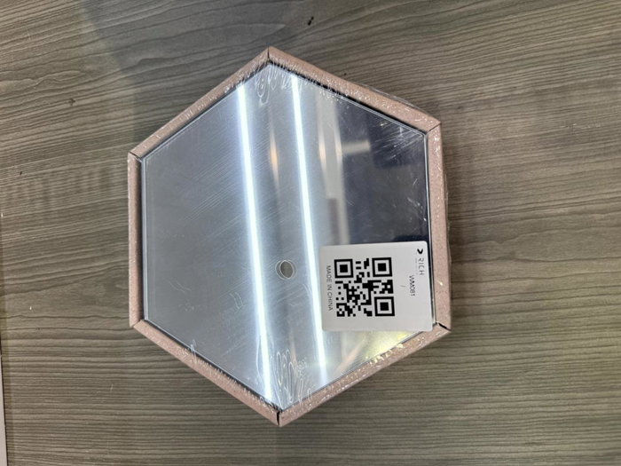DKD Home Decor Set de 4 Espejo Cristal 0.2 x 20 x 20 cm