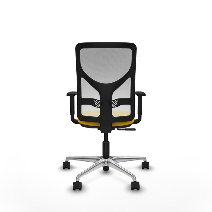 PIQUERAS Y CRESPO Silla de oficina Motilla con mecanismo Sincro, Amarillo y Blanco