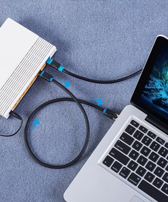 Vention Cable de Red RJ45 Ethernet CAT8 S/FTP (S-STP) 40Gbps 2000MHz - 3 Metros - Negro - Para PS5, Xbox, PC, Smart TV - 28AWG Doble Blindaje