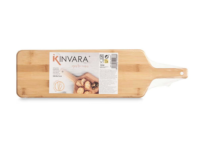 Kinvara Set de 6 Tablas de Aperitivo de Bambú con Mango 50 x 14 x 1,5 cm Kinvara Set de 6 Tablas de Aperitivo de Bambú con Mango 50 x 14 x 1,5 cm