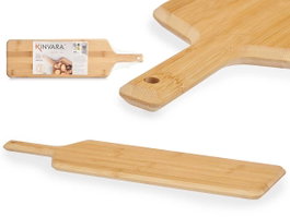 Kinvara Set de 6 Tablas de Aperitivo de Bambú con Mango 50 x 14 x 1,5 cm