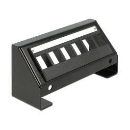 DeLOCK Panel multimedia Keystone 6 puertos negro