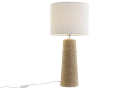 DKD Home Decor Lámpara Sobremesa Cottage Marrón Beige Cuerda Lino 30 x 63 x 30 cm (2 Unidades)