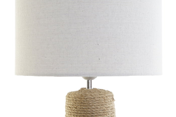 DKD Home Decor Lámpara Sobremesa Cottage Marrón Beige Cuerda Lino 30 x 63 x 30 cm (2 Unidades)