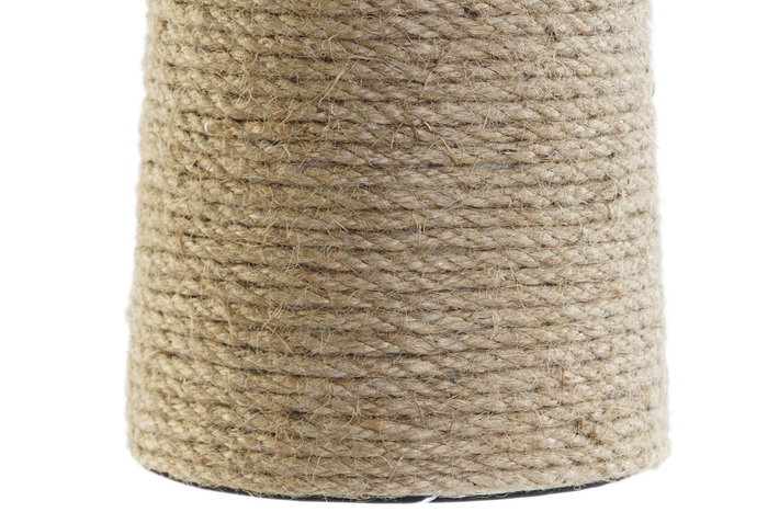 DKD Home Decor Lámpara Sobremesa Cottage Marrón Beige Cuerda Lino 30 x 63 x 30 cm (2 Unidades)