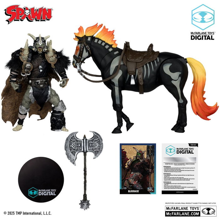 McFarlane Toys Figura Bloodaxe con caballo (Spawn: The Dark Ages) 30th Anniversary Gold Label