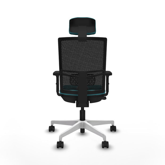 PIQUERAS Y CRESPO Silla de oficina Yunquera con mecanismo Sincro/Traslack, Turquesa y Negro