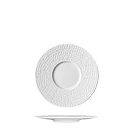 Summa Martello Plato Liso de Café para Vajilla, Grabado Martelé, 12 cm de Diámetro, Colección Martello (Set de 6)